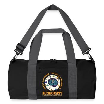 Neurospicy Neurodivergent Astronaut Brain - Recycelte Duffel Bag - Schwarz/Graphitgrau - Vorne
