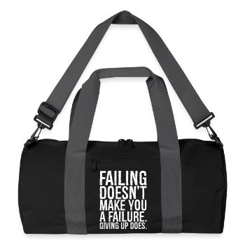 échouer ne fait pas de vous un échec, abandonner ne fait pas de vous un échec - Sac de sport recyclé - noir/gris graphite - Devant