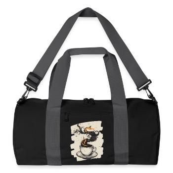 Café Café Amateurs de café - Sac de sport recyclé - noir/gris graphite - Devant