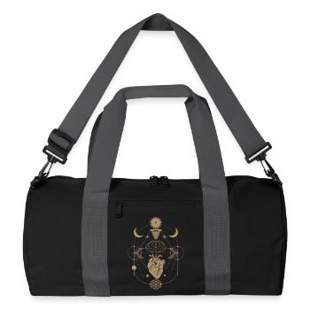 Heart Mind Connection | Sacred Energy Flow - Recycled Duffel Bag - black/graphite grey - Front