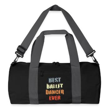 Meilleur danseur de ballet - Sac de sport recyclé - noir/gris graphite - Devant