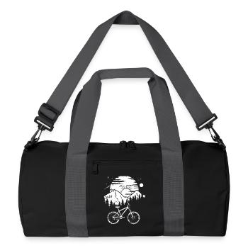 Dessin VTT - Sac de sport recyclé - noir/gris graphite - Devant