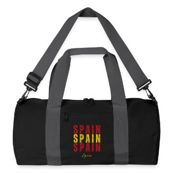 Drapeau de l’Espagne, fierté espagnole - Sac de sport recyclé - noir/gris graphite - Devant