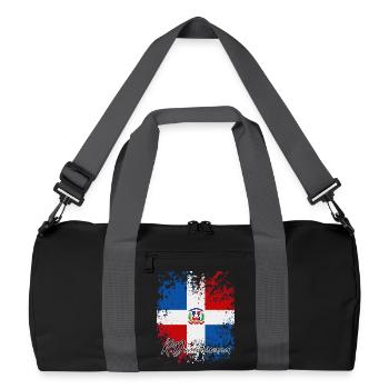 Drapeau dominicain, fierté dominicaine - Sac de sport recyclé - noir/gris graphite - Devant