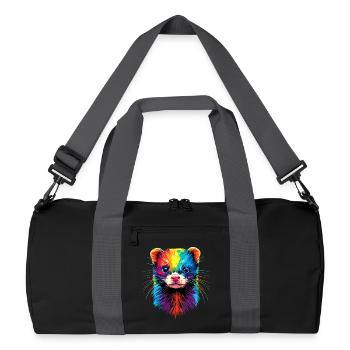 Furet Furet Putois Martre Belette Mignon Furet - Sac de sport recyclé - noir/gris graphite - Devant