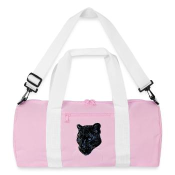 Panther Leopard Raubkatze Süße Großkatze Panter - Recycelte Duffel Bag - Rosa/Weiß - Vorne