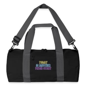 Today Is Another Fresh Start - Recycled Duffel Bag - black/graphite grey - Front
