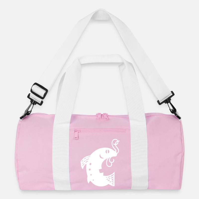 Fish on the hook white Vectorgraphic Recycelte Duffel Bag