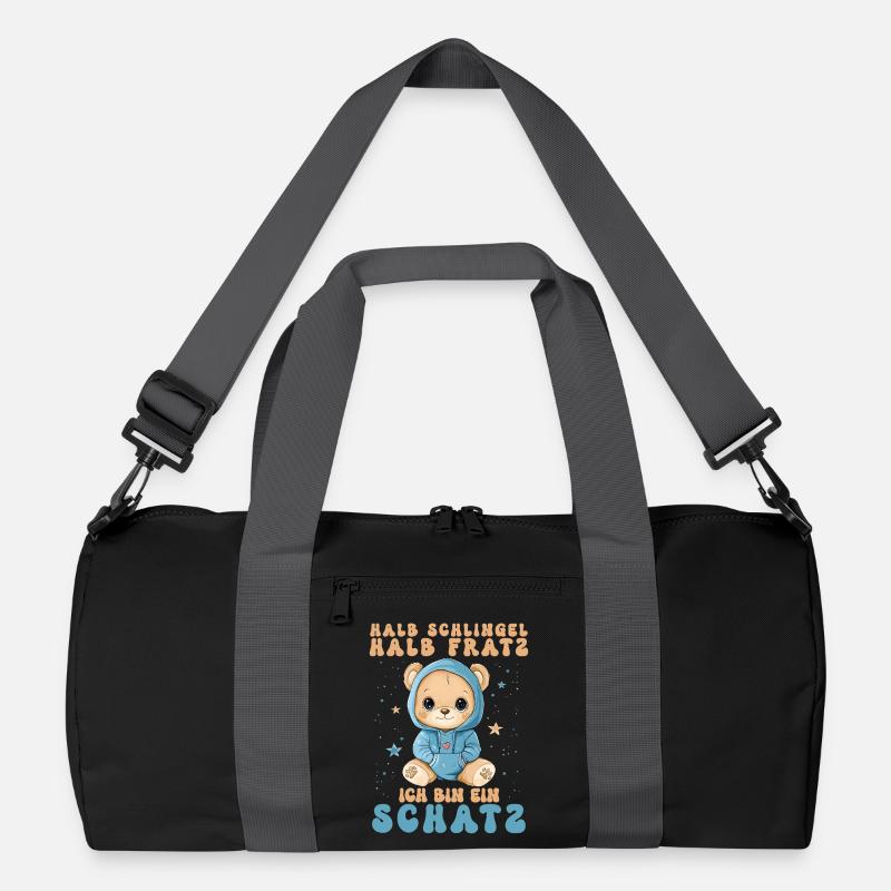 Halb Schlingel Halb Fratz Schatz Bär Bärchen Recycelte Duffel Bag