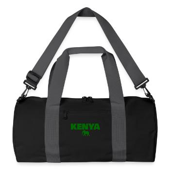 Kenya Elefant Kenia Kenianische Kenianer - Recycelte Duffel Bag - Schwarz/Graphitgrau - Vorne