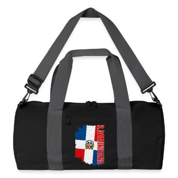 Drapeau dominicain vertical, fierté dominicaine - Sac de sport recyclé - noir/gris graphite - Devant