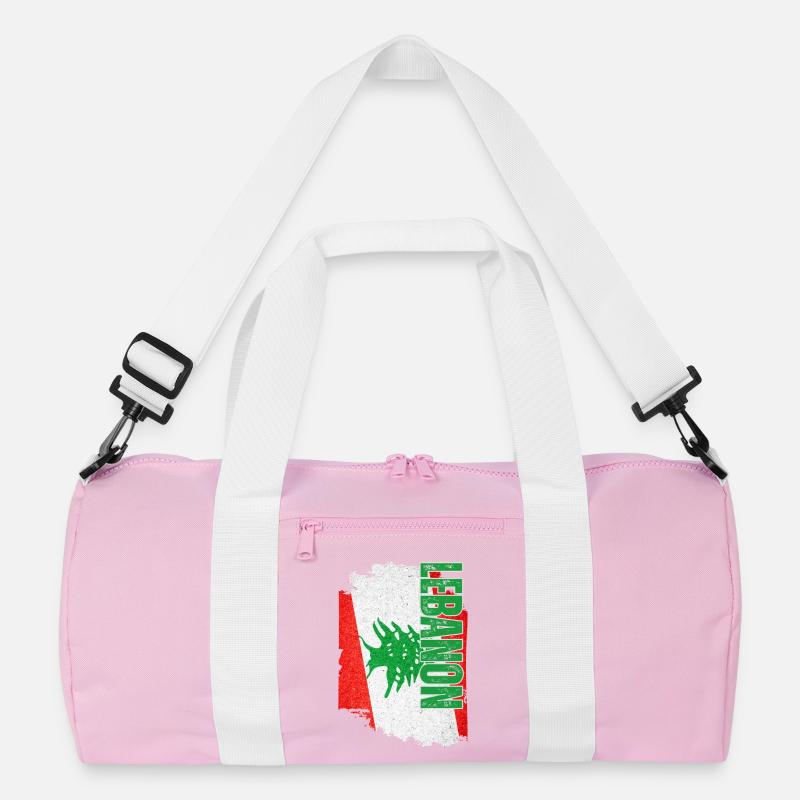 Vertikale Libanon-Flagge, Ich liebe den Libanon Recycelte Duffel Bag