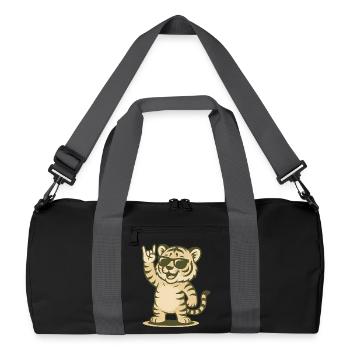 Rock'n'Roar Tiger - Recycled Duffel Bag - black/graphite grey - Front