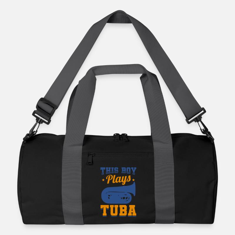 Dieser Junge spielt Tuba - Recycelte Duffel Bag - Schwarz/Graphitgrau