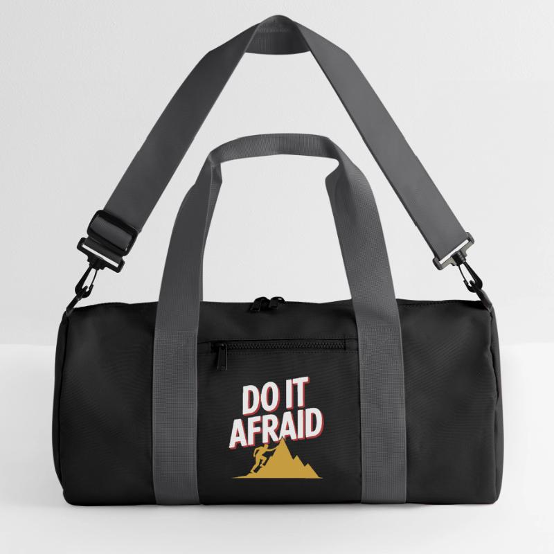 Do It Afraid Mut Weiterentwicklung Motivation Recycelte Duffel Bag