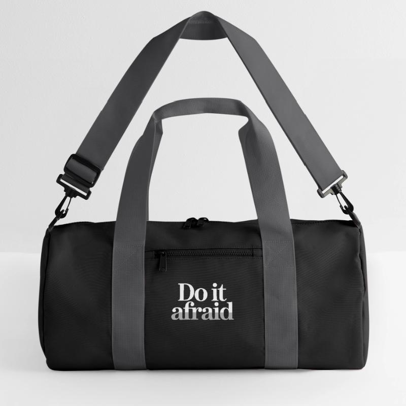 Do It Afraid Mut Weiterentwicklung Motivation Recycelte Duffel Bag