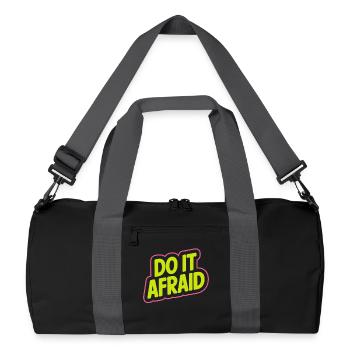 Fais-le Peur Courage Développement Motivation - Sac de sport recyclé - noir/gris graphite - Devant