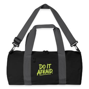 Fais-le Peur Courage Développement Motivation - Sac de sport recyclé - noir/gris graphite - Devant