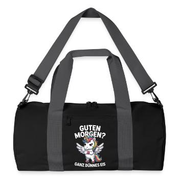 Good morning? Very thin ! Funny Unicorn - Recycled Duffel Bag - black/graphite grey - Front
