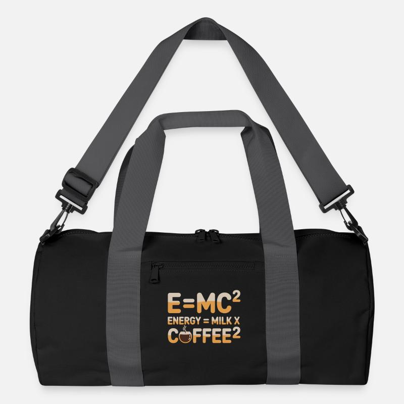 E=MC2 Physik Spruch Koffein Nerd Energie Kaffee Recycelte Duffel Bag