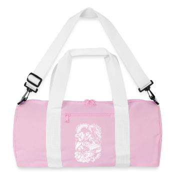 Chemise de samouraï : Dragons dansant toute la nuit de la fête - Sac de sport recyclé - rose/blanc - Devant