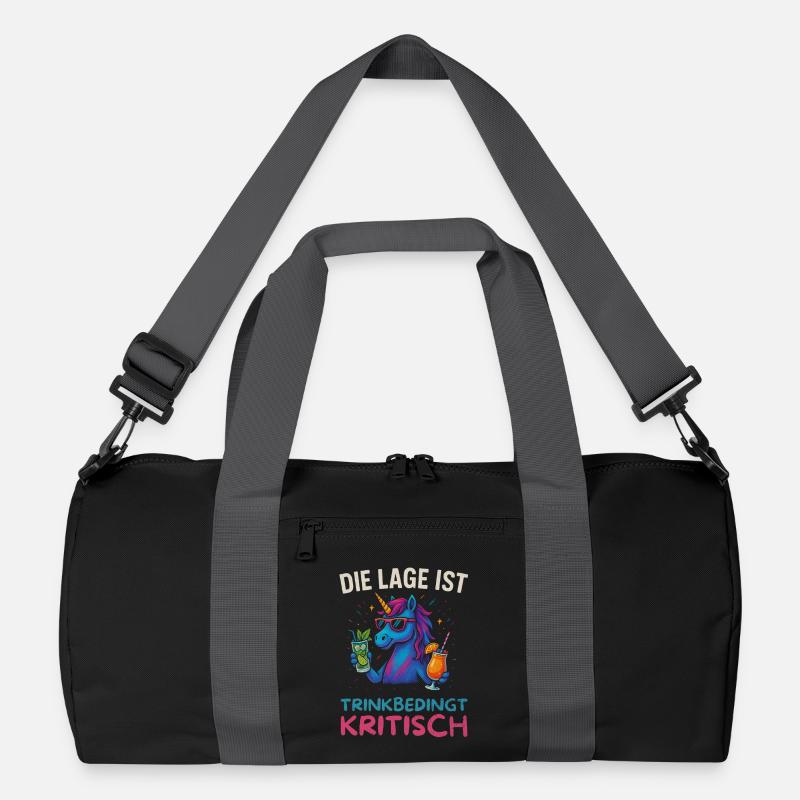 Lustiges Trinker Design Einhorn Recycelte Duffel Bag