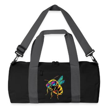 abeilles apiculteur miel apiculteur abeilles abeille mignonne - Sac de sport recyclé - noir/gris graphite - Devant