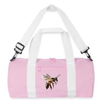 abeilles apiculteur miel apiculteur abeilles abeille mignonne - Sac de sport recyclé - rose/blanc - Devant