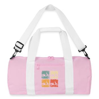 Scooter vintage cyclomoteur pour conducteur de scooter - Sac de sport recyclé - rose/blanc - Devant