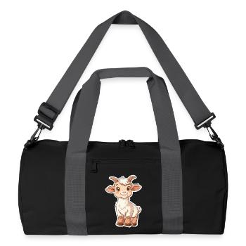 Chèvre - Sac de sport recyclé - noir/gris graphite - Devant