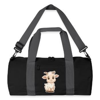 Chèvre - Sac de sport recyclé - noir/gris graphite - Devant