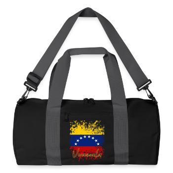 Drapeau vénézuélien, j’adore le Venezuela - Sac de sport recyclé - noir/gris graphite - Devant