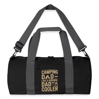 Dad Camping Casual and Stylish - Recycled Duffel Bag - black/graphite grey - Front