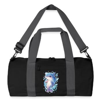 Dauphin - Sac de sport recyclé - noir/gris graphite - Devant