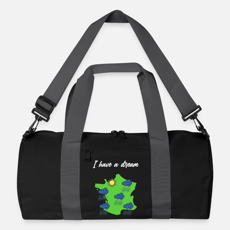 Normandy Sun Norman Humor Gift - Recycled Duffel Bag - black/graphite grey