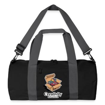 Books and Car in Cardboard Box Design - Recycled Duffel Bag - black/graphite grey - Front