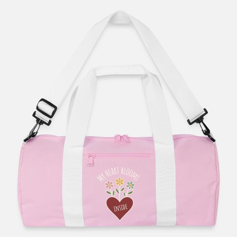 Herzblumen mit Positivspruch Recycelte Duffel Bag