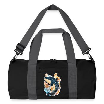 Wal - Recycelte Duffel Bag - Schwarz/Graphitgrau - Vorne
