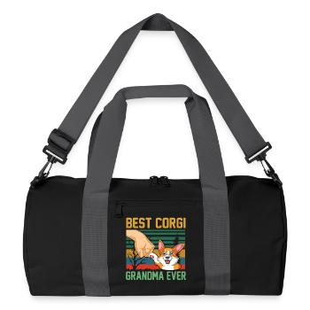 Meilleur cadeau de fête des mères Corgi Grandma Ever - Sac de sport recyclé - noir/gris graphite - Devant