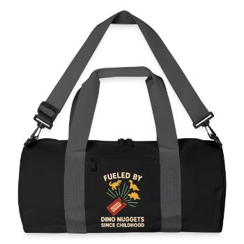 Dino Nuggets Nostalgie Drôle Snack Dinosaure - Sac de sport recyclé - noir/gris graphite - Devant