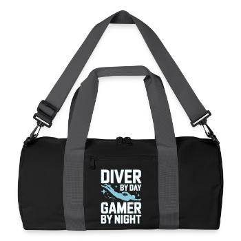 Diving diving board - Recycled Duffel Bag - black/graphite grey - Front