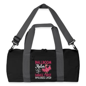 Règles de la danse de salon S’excuser d’abord - Sac de sport recyclé - noir/gris graphite - Devant