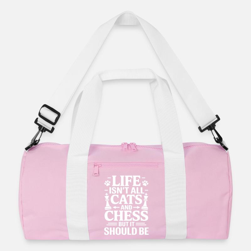 Chess Saying Chess Player Cat Chess Gift Recycled Duffel Bag