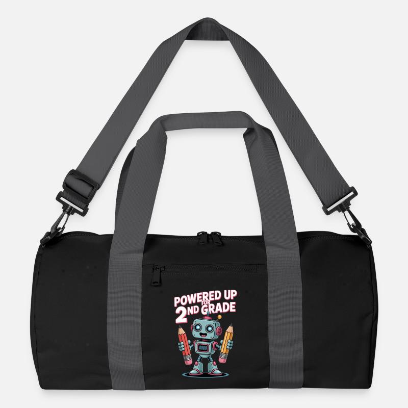 Powered Up For 2nd Grade Roboter Schule Recycelte Duffel Bag