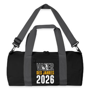 Fatherhood FATHER OF THE YEAR 2026 FUNNY - Recycled Duffel Bag - black/graphite grey - Front