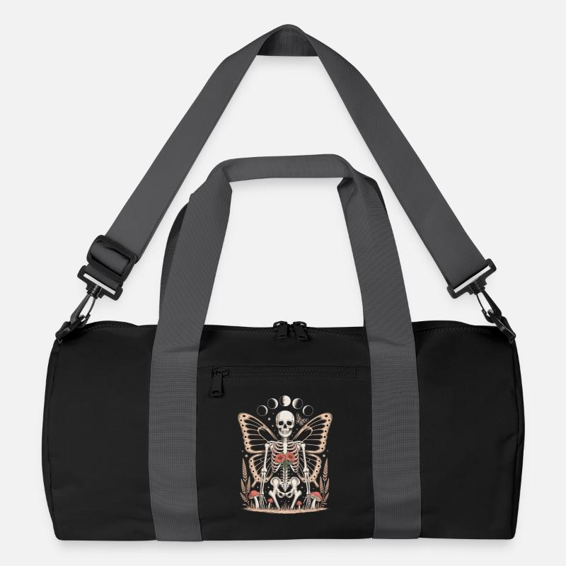 Gothic Skelett Fee mit Mondphasen Recycelte Duffel Bag
