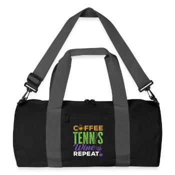 Tennis Coffee Wine Replay Tennis Player - Recycled Duffel Bag - black/graphite grey - Front