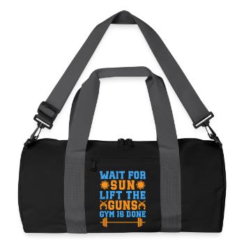 Fitness Motivation Bodybuilder Lift The Guns Gym - Sac de sport recyclé - noir/gris graphite - Devant