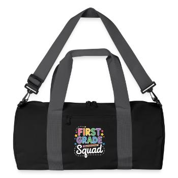 First Grade Squad Back To School - Recycled Duffel Bag - black/graphite grey - Front