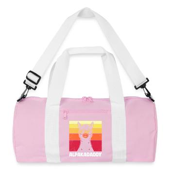 Futur père ALPAKAPAPA Rétro Drôle - Sac de sport recyclé - rose/blanc - Devant